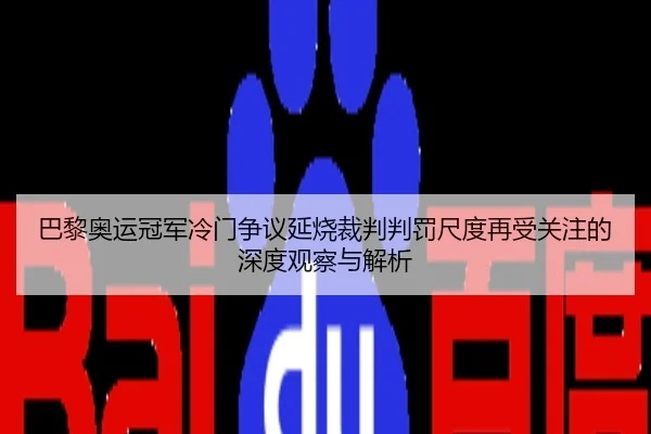 巴黎奥运冠军冷门争议延烧裁判判罚尺度再受关注的深度观察与解析